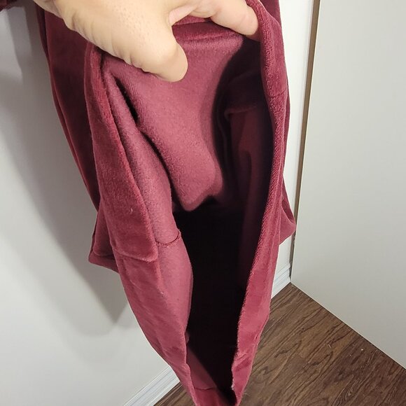 Countess Vintage Burgundy House Robe Pockets Zipper Sleepwear Grandma Size Small - Picture 6 of 10
